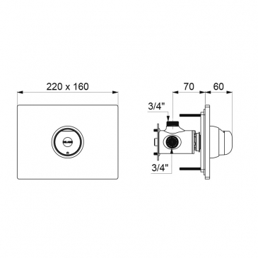 Delabie SPRCHOV BATERIE TEMPOMIX-S  SDK