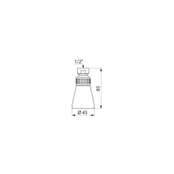 F 1/2", sprchov rice ø46mm