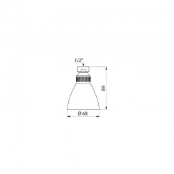 F 1/2", sprchov rice ø68mm