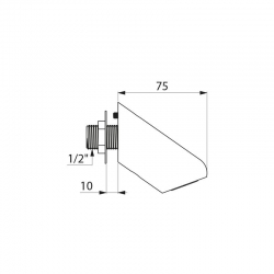 1/2", instalace do panelu tloutky 1 a 10mm