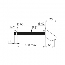 instalace skrz ze, tlouka zdi 1 a 150mm